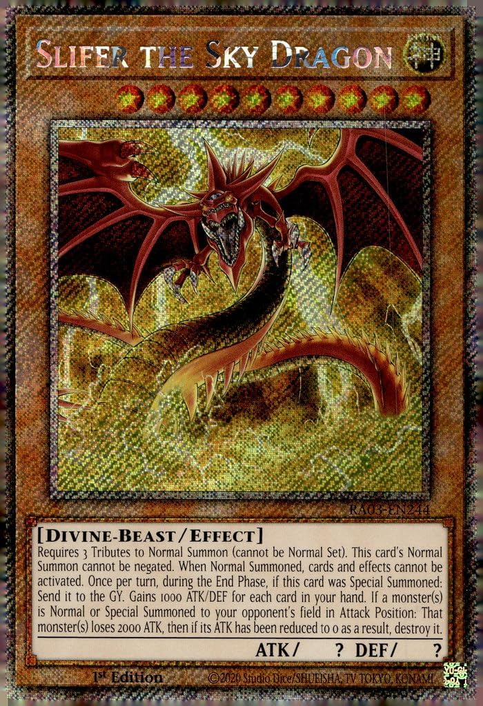 Slifer The Sky Dragon (Platinum Secret Rare) - RA03-EN244 - Platinum Secret Rare - 1st Edition