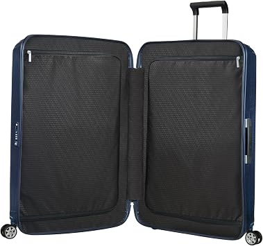 Samsonite Lite-Box - Premium Hardshell Suitcase Medium 69 cm, Spinner with 4 Wheels, Lightweight, TSA Lock, 75L - 2.80 KG - Blue (Deep Blue)