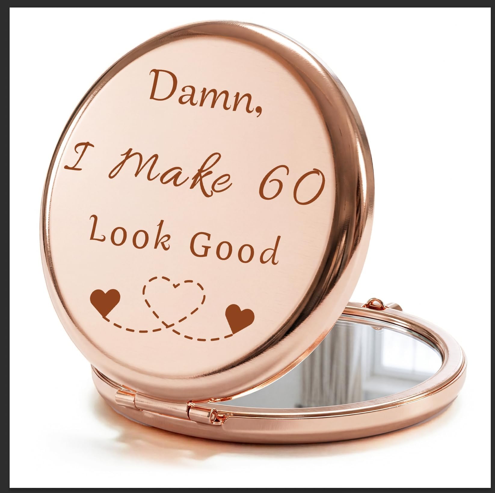 VivaJoy 60th Birthday Gifts - Compact Pocket Makeup Mirror, Funny 60th Birthday Gifts, Travel Gifts For Her, Women's 60th Birthday Presents