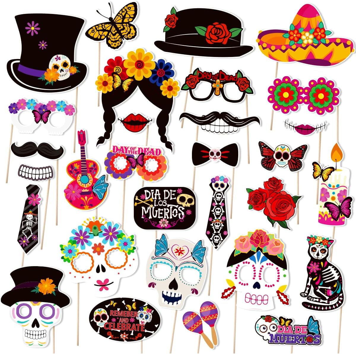 Tea Party Decorations, Tumwisk 24PCS Teacup Theme Photo Booth Props