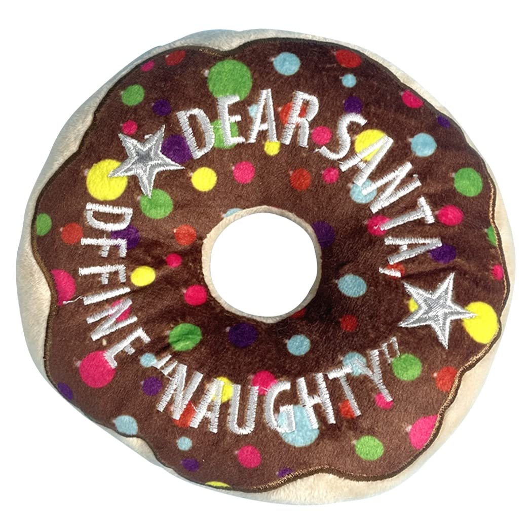 Générique Jouet couineur pour Chien Donut, Jouet Doux de Dentition pour Chiot, Jouet interactif pour Animal, pour Noël