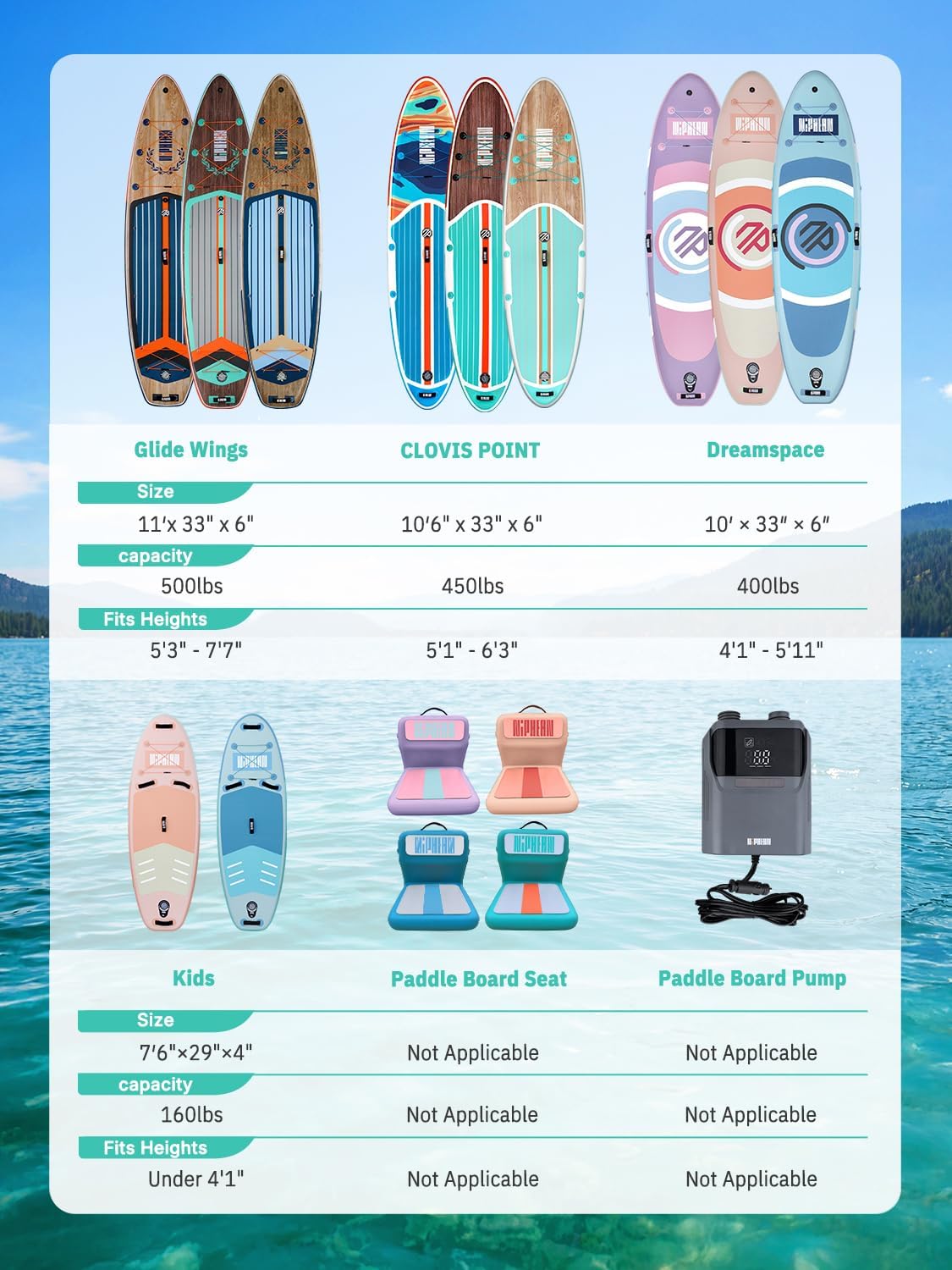 Niphean（Ultra-Light）Inflatable Paddle Board with (Beginner Friendly) StabilTrac Fin and Durable SUP Accessories, 10' Stand Up Paddle Boards for Adults & Youth, Versatile Yoga Paddle Board, Gift Ideas - Image 8