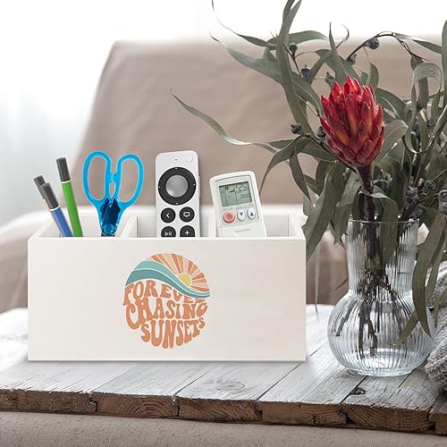 Miniatura 5 de Portalápices retro bohemio de madera con sol de los años 70 para accesorios de escritorio de oficina, decoración de escritorio bohemia, Forever