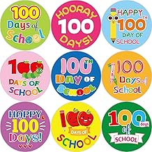 Fancy Land 100 Days of School Stickers for Kids Happy 100th Day Smarter Stickers for Teacher Reward Motivation 200 Packs