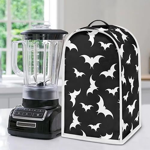 Miniatura 5 de Funda para licuadora de murciélagos de Halloween, a prueba de polvo, de poliéster, para cafetera, protección antihuellas dactilares, antipolvo,