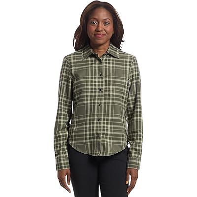 Flylow Brigitte Tech Flannel evergreen/mist plaid