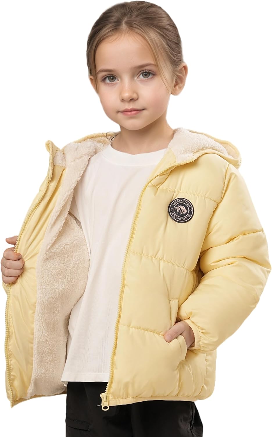 solomate Girls and Boys Winter Coats - Outerwear Winter Puffer Heavyweight Fleece Lined Jackets & Coats for Kids