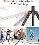 74" Magnetic Phone Tripod with Remote,Tripod Stand for Phone with Strong Magnetic Holder for MagSafe,Camera Tripod Stand with Cold Shoe,Phone Camera Tripod for iPhone/Android,Max Load 3kg/6.6lb