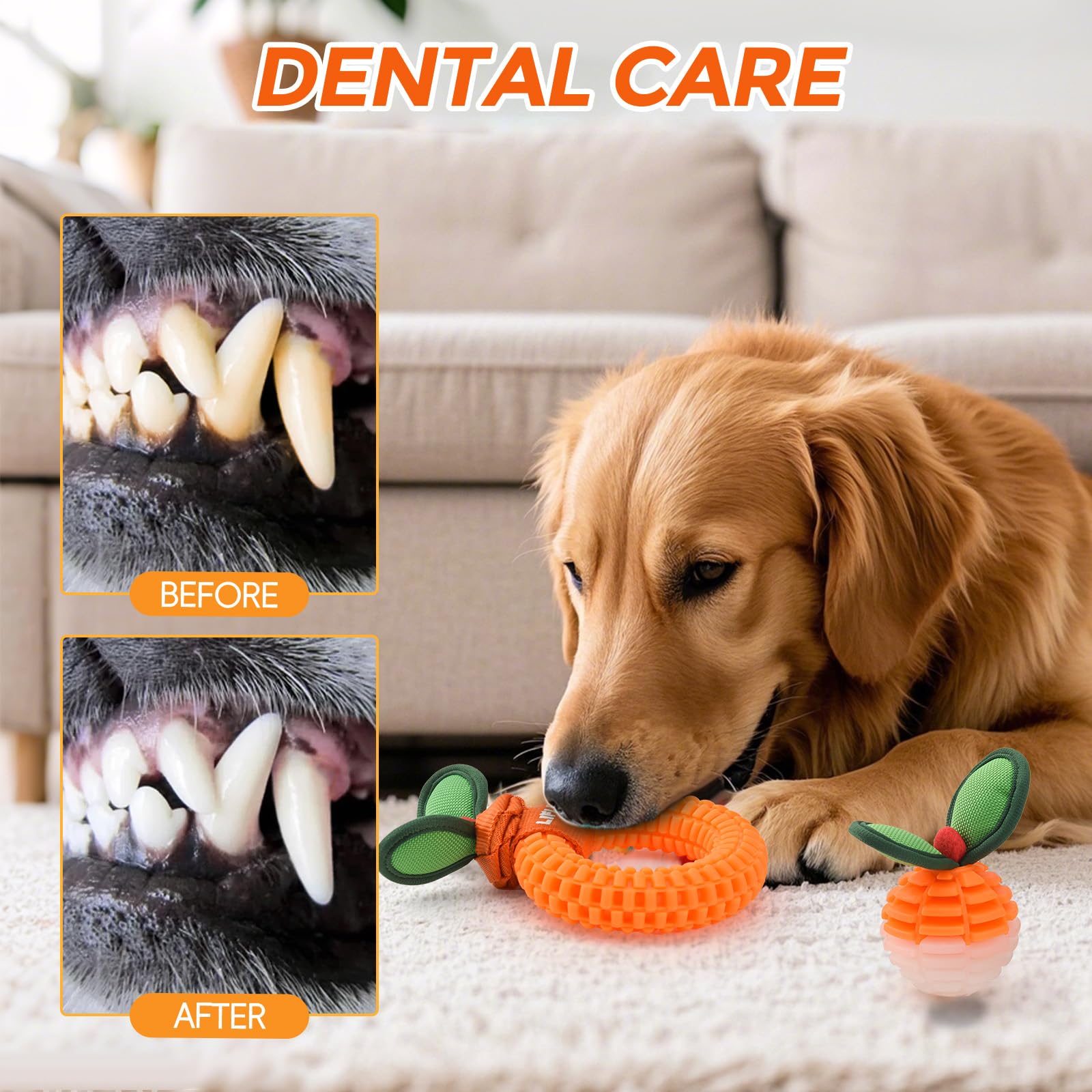 LIFLIX 2-Pack Durable Dog Teeth Cleaning Toys - Image 4