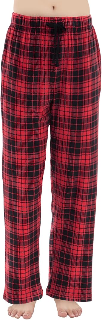 PJGGZ Plaid Pajama Pants Women - Fluffy Warm Fleece Pj Bottoms Soft Sleep Lounge Pants with Pockets