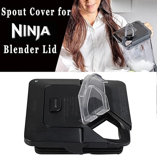 Miniatura 5 de Tapa de boquilla de repuesto para tapa de licuadora Ninja, cubierta de boquilla de repuesto para jarra cuadrada de 72 onzas, adecuada para