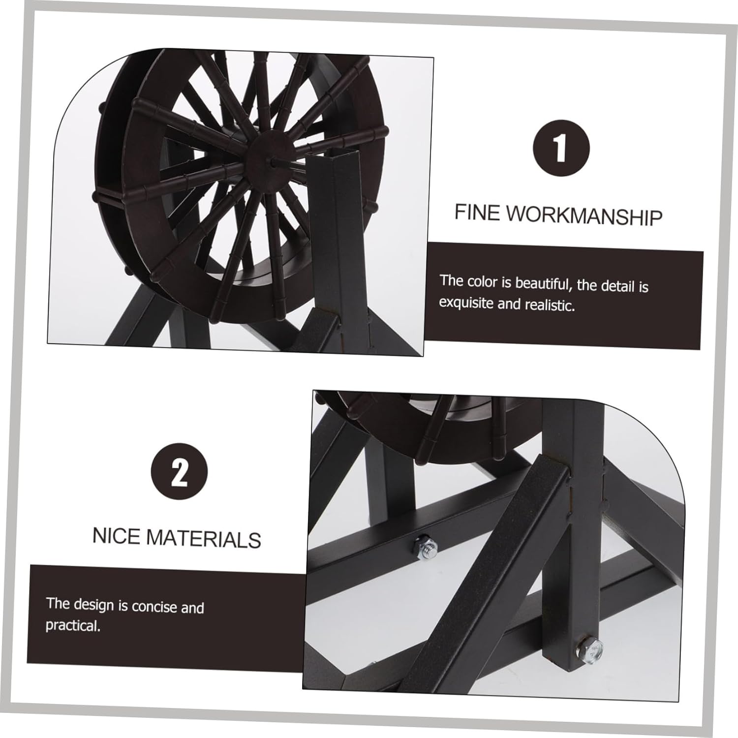 SOLUSTRE Water Wheel Fountain Accessory Plastic Material Running Micro Water Wheel DIY Desktop Fountain Artificial Rockery Photo Prop