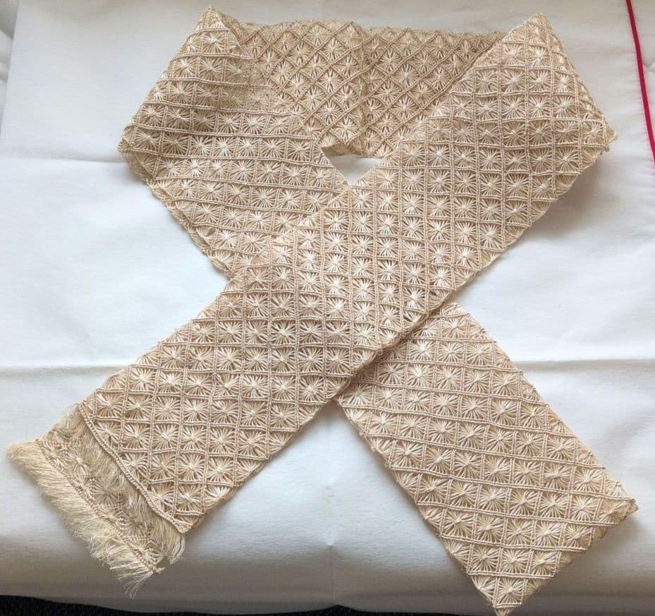 誉田屋源兵衛　芭蕉通風段文　アバカ　夏帯　半幅帯　生成 Amazon.co.jp: 誉田屋源兵衛 アバカ半幅帯 芭蕉通風段文 : おもちゃ