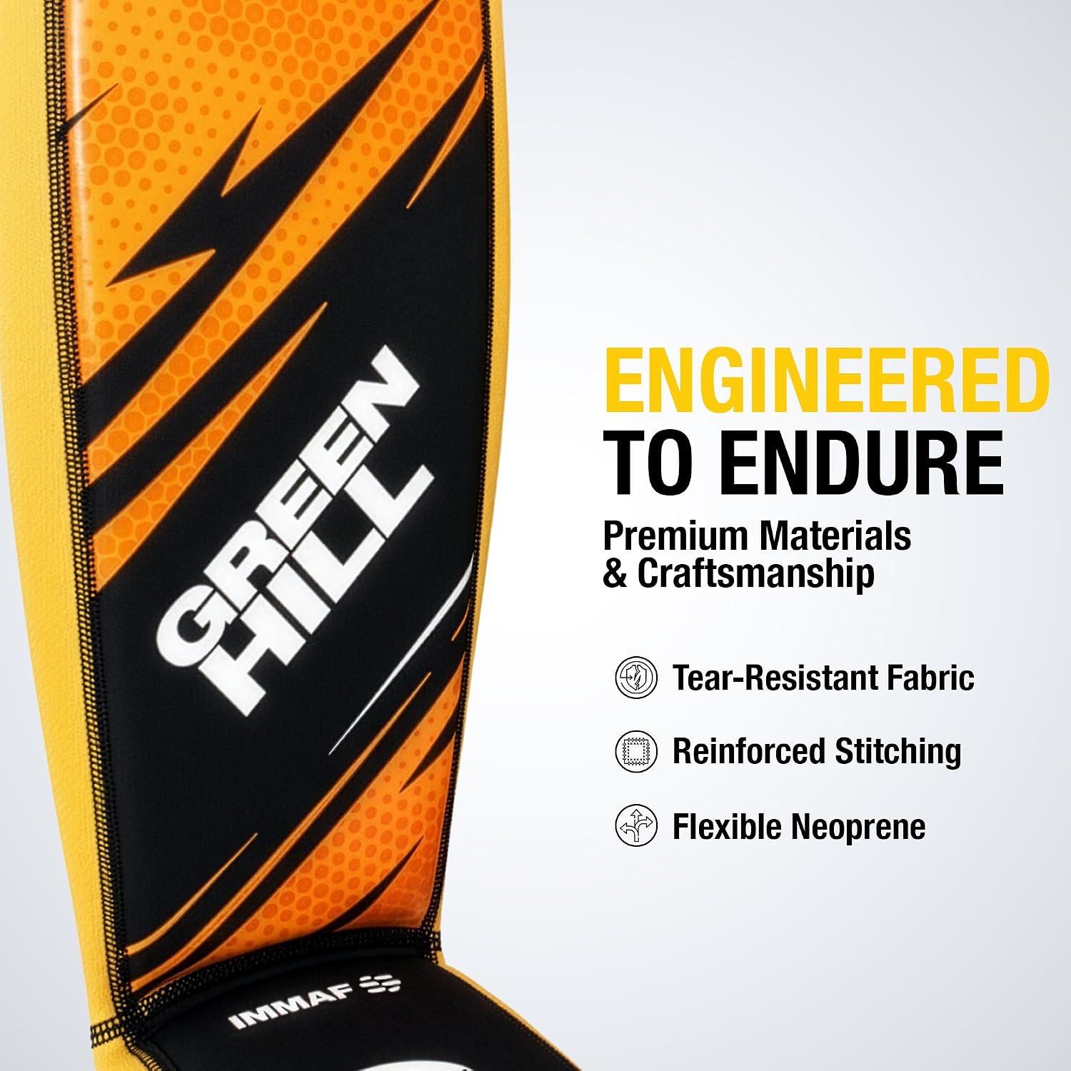 Muay Thai ShinGuards MMA Shin Guards – Kickboxing Shin Guards Muay Thai Shinguards, Shin Instep Pad MMA IMMAF Approved from Green Hill