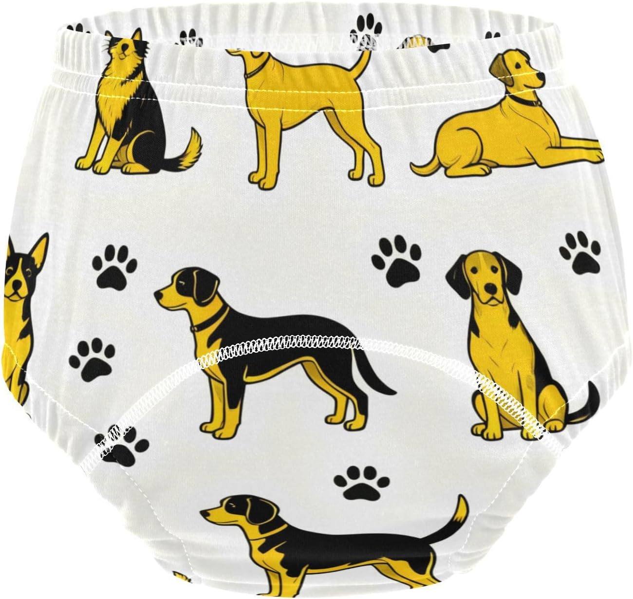 Baby Girls Underwear Potty Training Pants Leakproof Overnight Potty Training Underwear Pants Training Panties for Infant 4T Cute Dog Black and Yellow Boyfriend