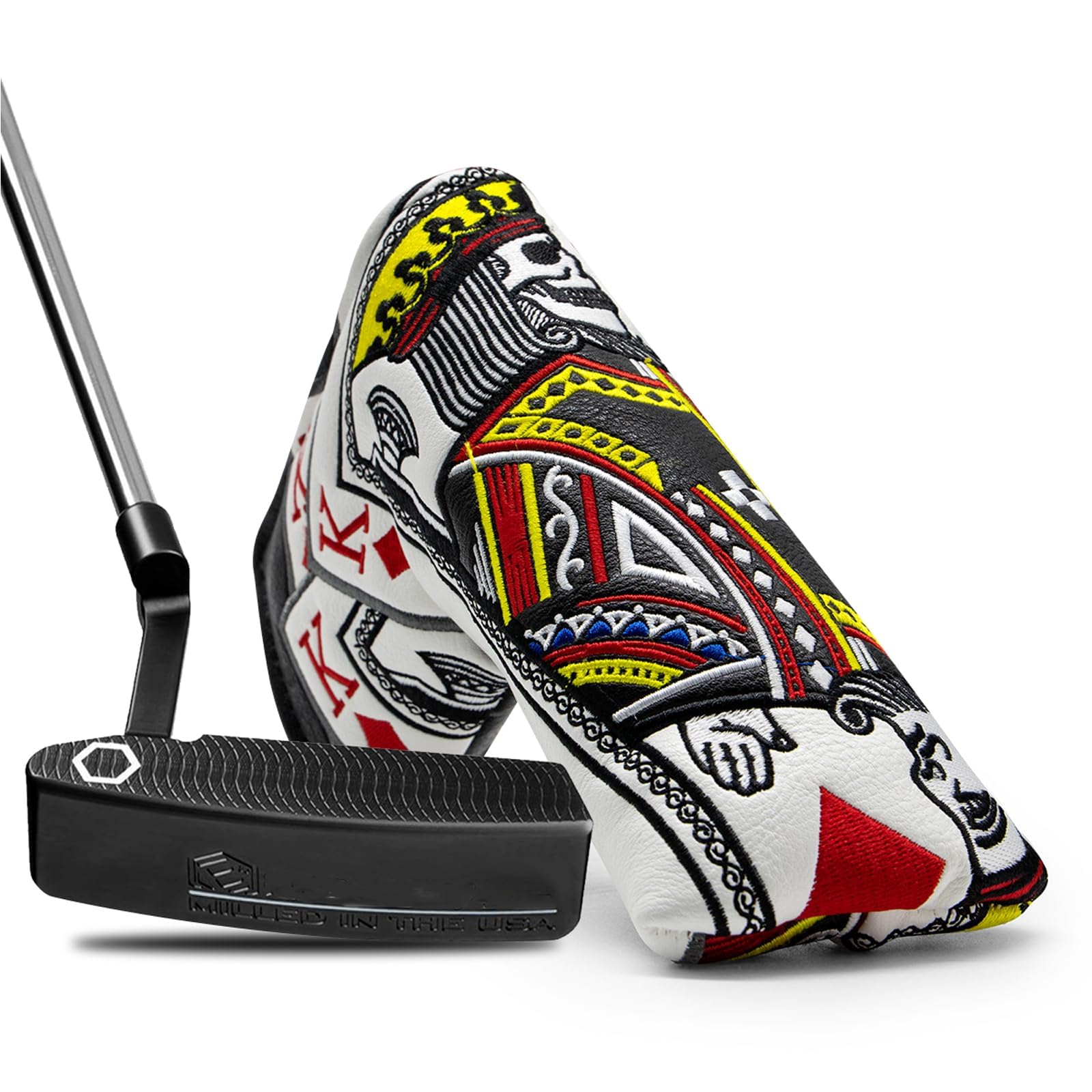 Golf Club Covers Poker Diamond King Driver Cover Fariway Wood Headcover 3 Wood Hybrid Head Covers Blade Putter