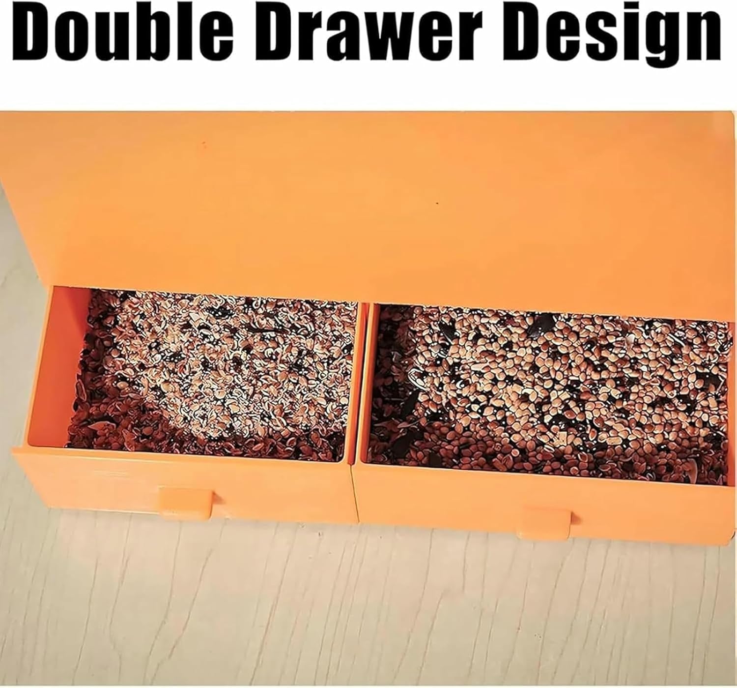 Bird Feed Blown Shell Splitter, Electric Grain Separator with Digital Display LED Indicator and Double Drawer, Highly Efficient Interception of Tiny Particles