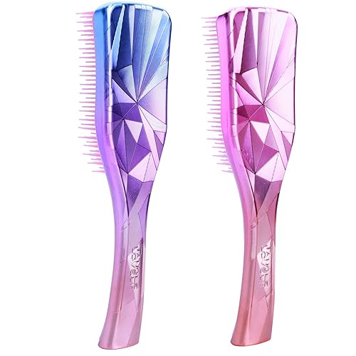 Miniatura 1 de DDHOM Cepillo desenredante para cabello para adultos y niños (2 unidades) - Cepillo desenredante sin dolor para cabello natural, rizado, liso,