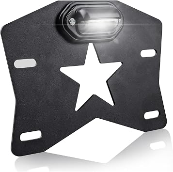 Chelhead UTV License Plate Holder With Light, Aluminium RZR License Plate Mount Compatible with Polaris RZR XP 1000 Ranger Can Am Maverick x3 Kawasaki Teryx