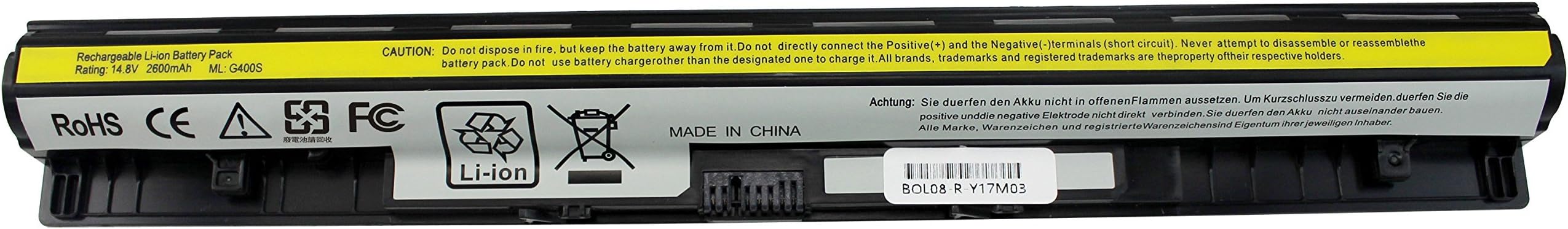 eCRM Laptop G50 Battery Replacement for G50-80 G50-45 G50-70 Z40 Z50 Z70 G400S G405S G510S G500S G505S G510S S410P S510P Touch Z710 Eraser L12s4a02 L12l4a02.