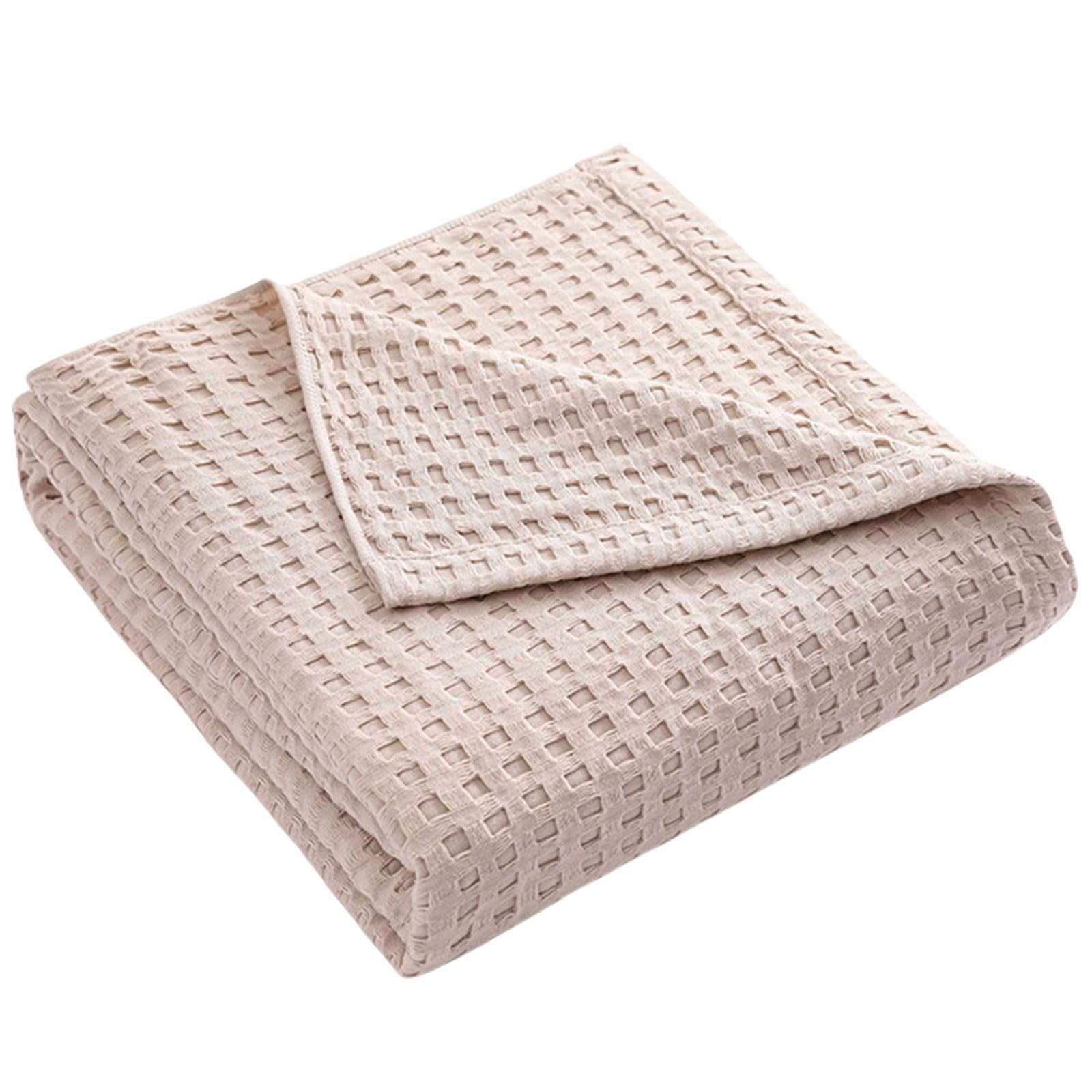 Couverture légère en coton gaufré haut de gamme pour couvre-lit