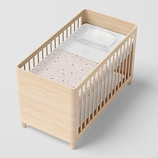 Jogo De Berço Papi Compose Tamanho Americano Com Vira Bordada Contem 03 Peças, Papi Textil, Rosa, 01 lençol com elástico 1, 30m x 70cm x 12cm, 01 virol 1, 50m x 90cm, 01 fronha 40cm x 28cm