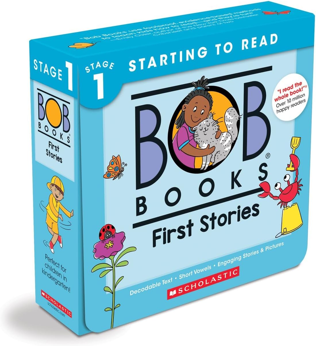 Bob Books - First Stories Box Set Phonics, Ages 4 and Up, Kindergarten (Stage 1: Starting to Read)
