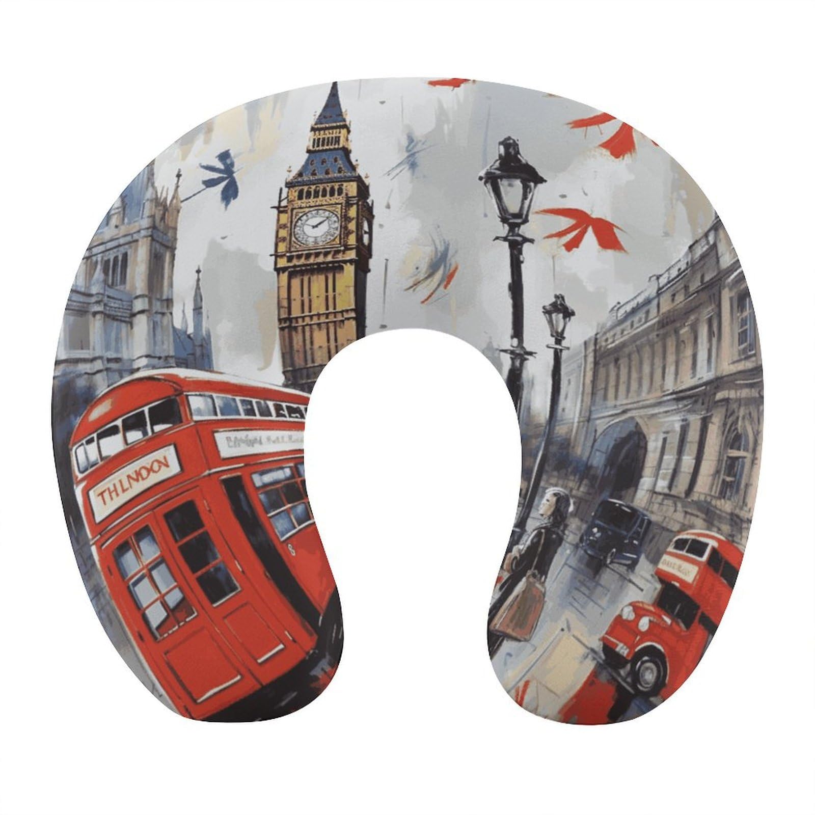 Btcowzrv Style London U Shaped Neck Pillow Travel Pillows
