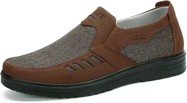Mens Walking Shoes, Mens Comfortable Relaxed Fit Lightweight Breathable Sneakers Slip On Casual Loafers Dress Shoes Fashion Driving Shoes