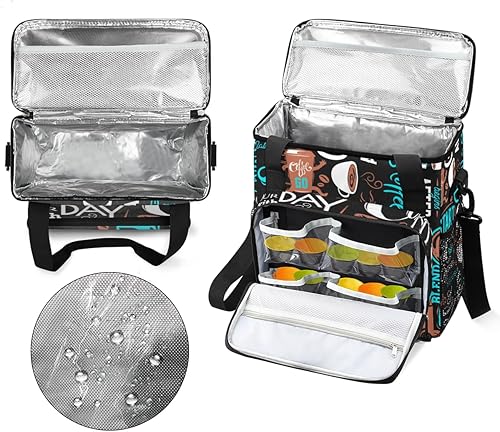 Miniatura 5 de Bolsa de transporte para cafetera, color azul, compatible con K-Mini o K-Mini Plus, portátil, de una sola porción, con bolsillos para cápsulas K-cup