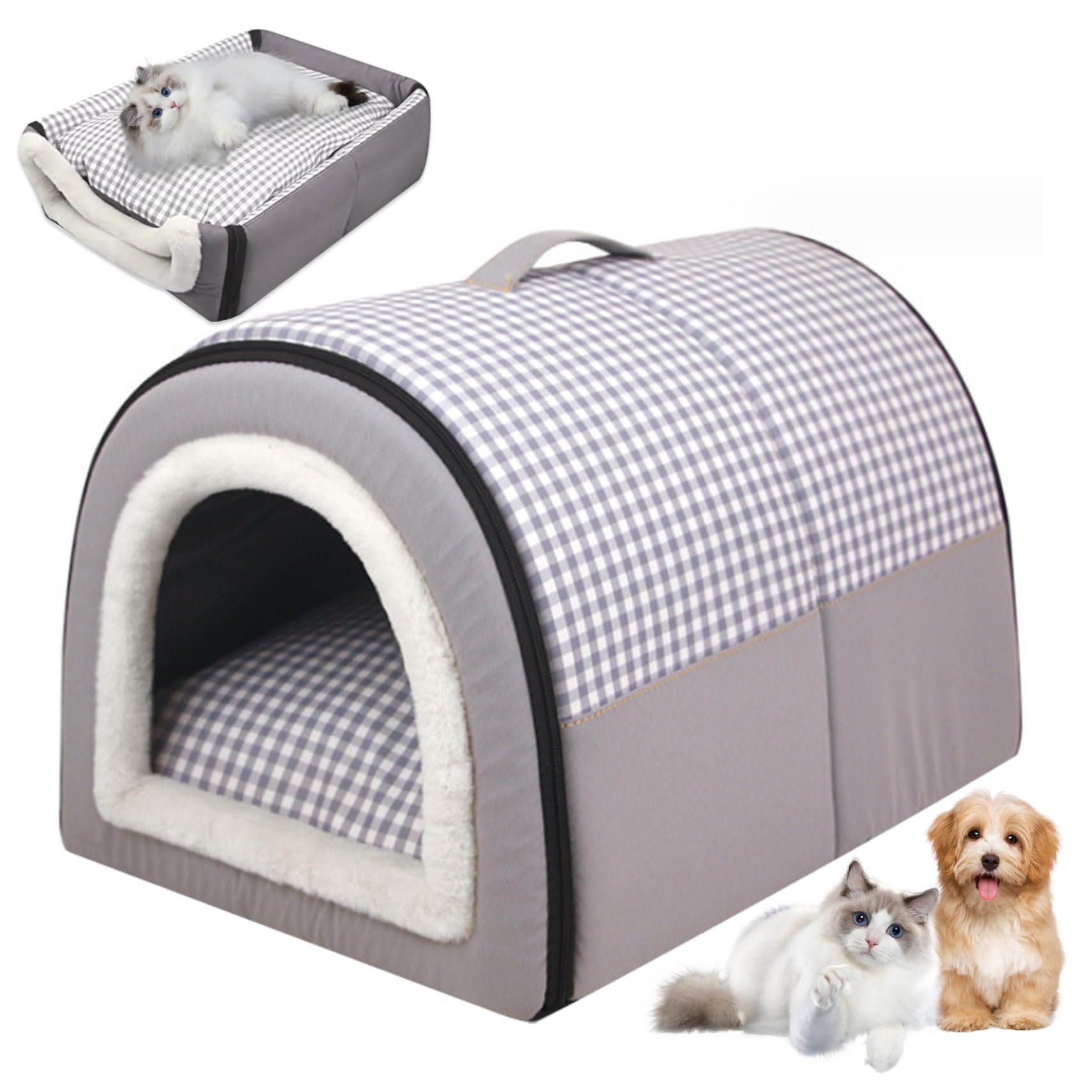 Lecho de cueva impermeable antiruidos para mascotas estresadas