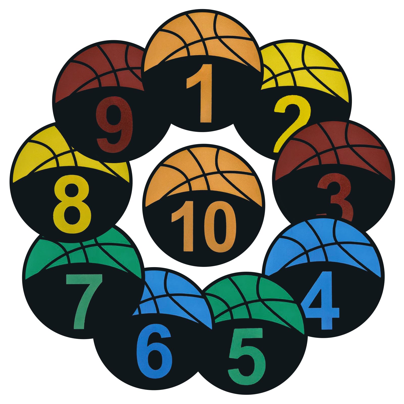 Marcadores de Disco Juego de 10 Mezcla de Colores Numerados del 1 al 10 para Baloncesto Fútbol Entrenamiento