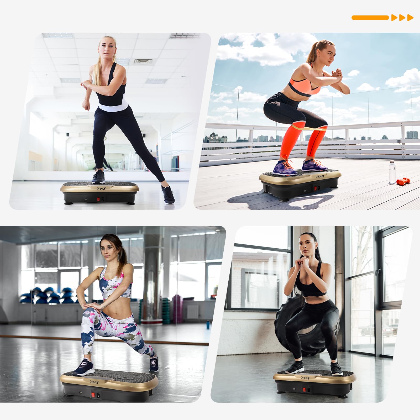 Dripex Plataforma Vibratoria, 99 Niveles de Vibración, 5 Programas de Entrenamiento, Altavoz Bluetooth, Pantalla LCD, Plataforma Vibración Muscular para Hacer Ejercicio en Casa