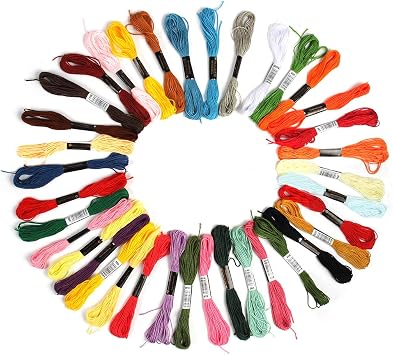 36 Skeins Embroidery Thread, Friendship Bracelets Embroidery Floss, Woven Floss for Knitting DIY Crafts Project, Sewing Accessories and Supplies, 6 Strands 8.75 Yards