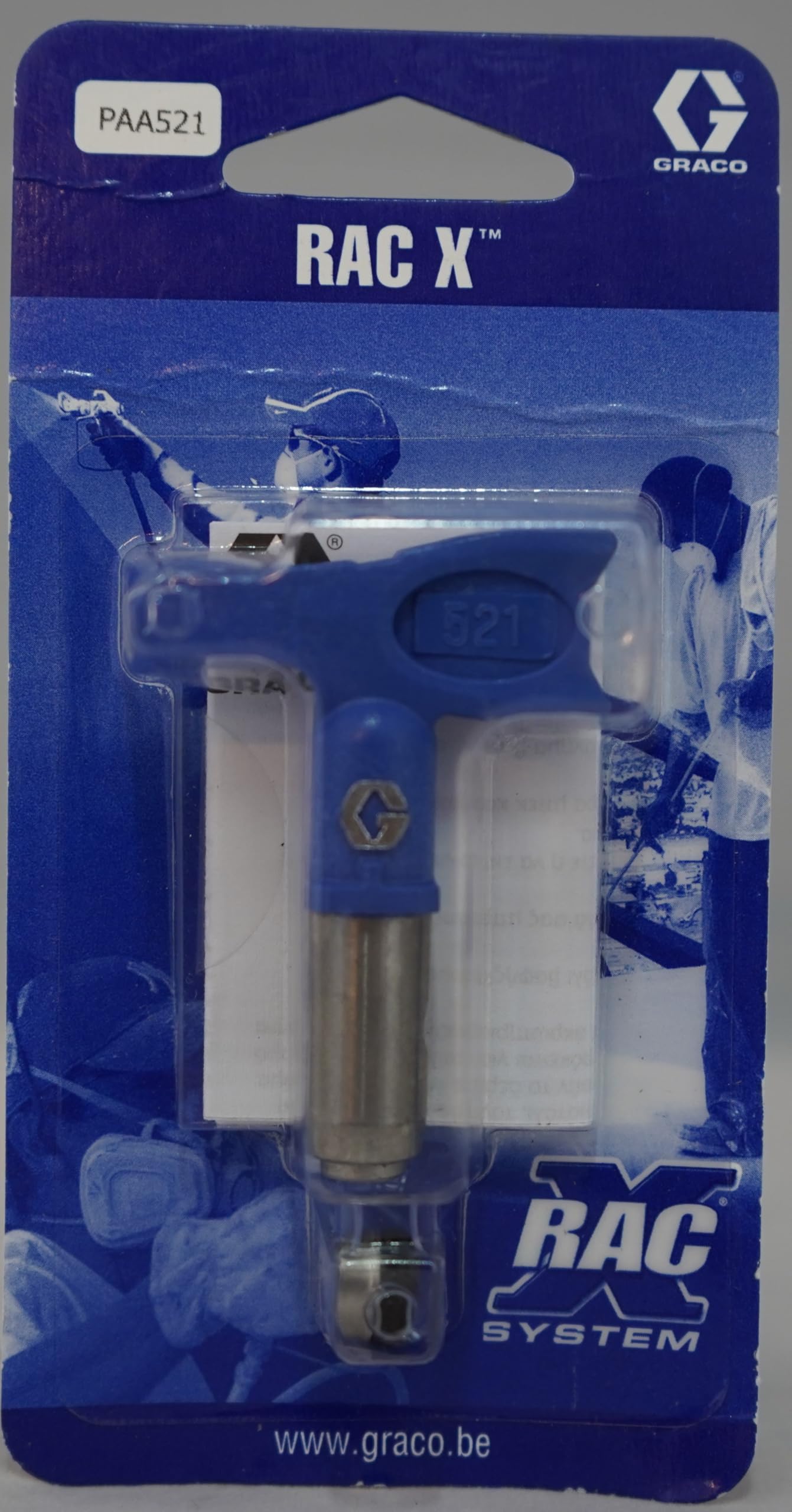 Buse pour Pistolet airless Graco PAA 521, Jet de 25 à 30 cm, Orifice de 0,021 Pouce, réversible