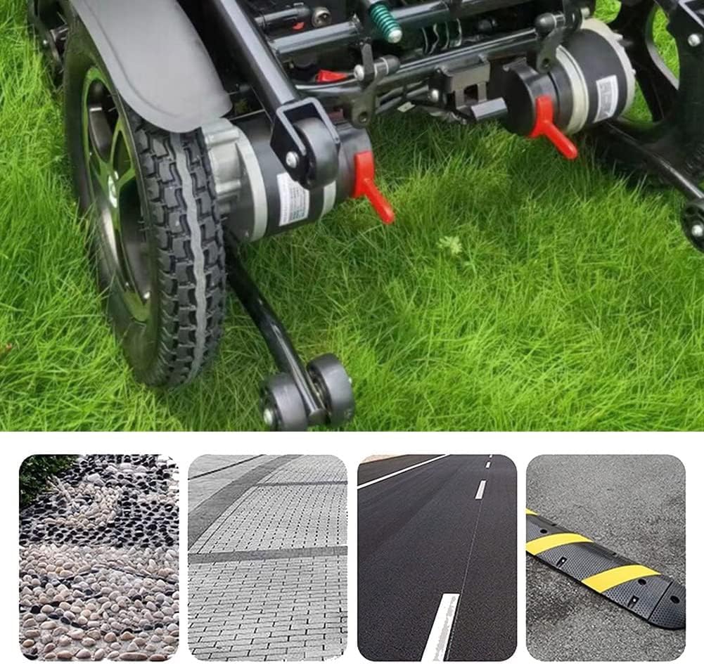 Rueda Trasera para Silla De Ruedas Eléctrica De 12 Pulgadas, Neumáticos Macizos No Neumáticos, 1 Par De Accesorios De Repuesto, Modelo Duradero De 12 1/2 X 2 1/4 con Rodamiento De 17 Mm