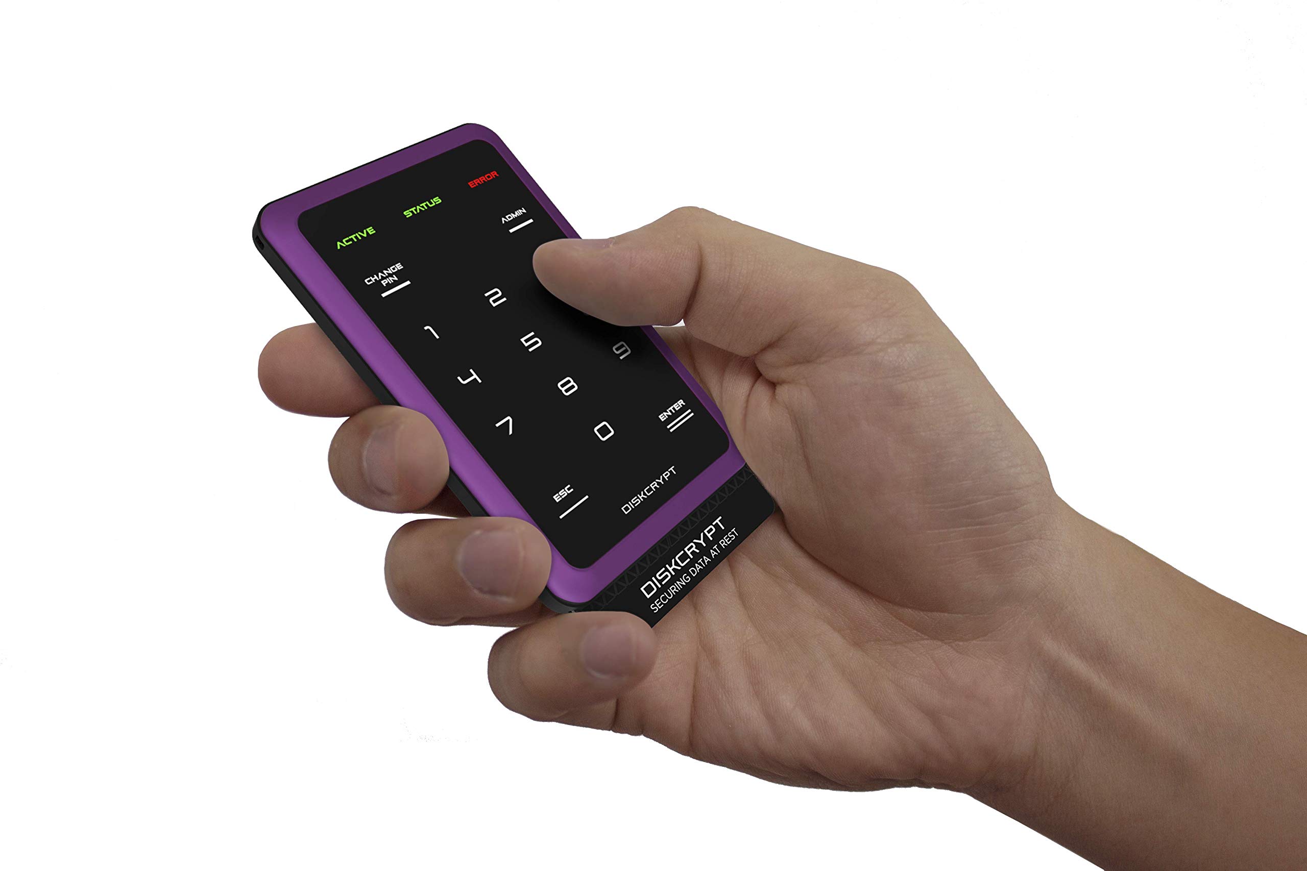 DiskCrypt M10 Ultra-Slim Encrypted SSD with 2FA (512GB, Mystic