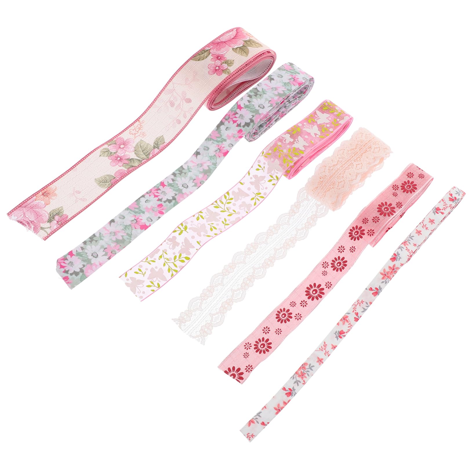Didiseaon Rollos Floral Cintas Para Manualidades Decorar Decoraciones De Pastel Cintas Artesanales De Envolver Exquisita De Cinturón De Poliéster De Prensa