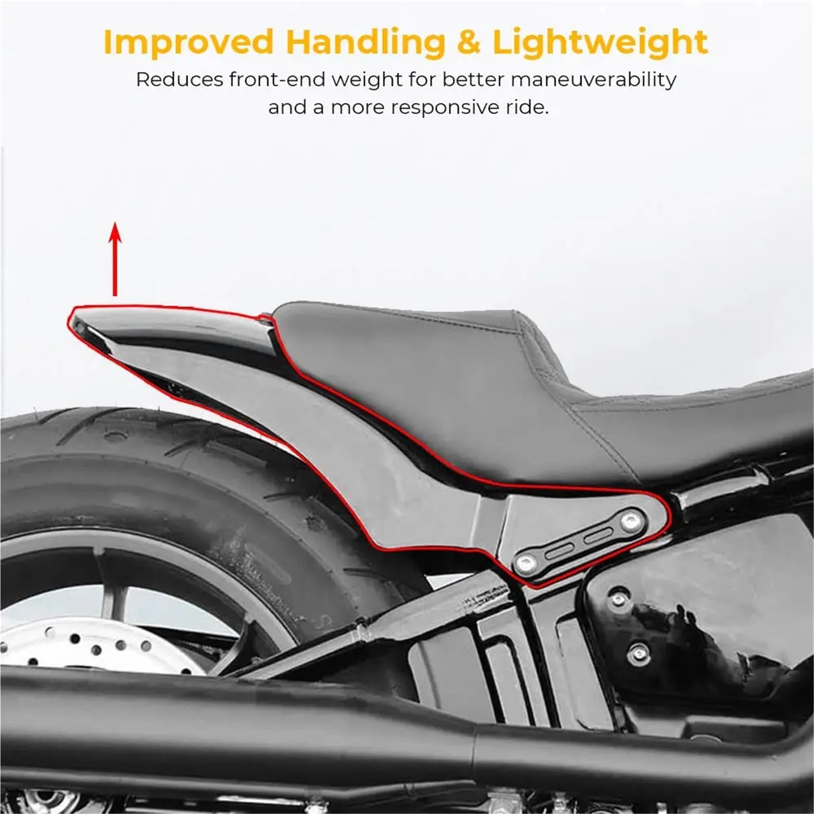 osłona widelca uniwersalna Pasuje do tylnego błotnika motocykla z ciężkiej stali osłony Softail Low Rider Street Fat Short
