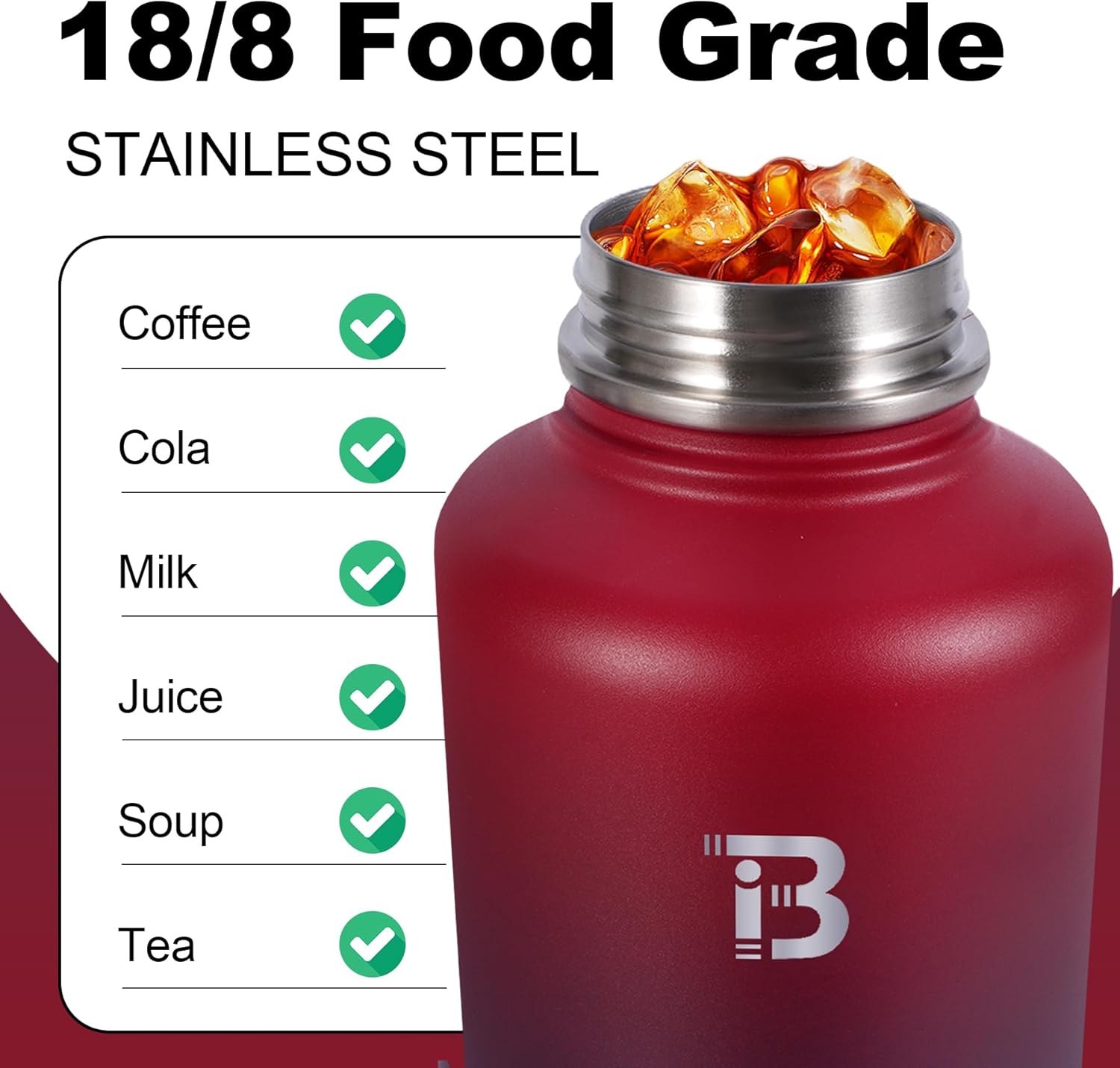 32oz Insulated Water Bottle with Straw Lid & Spout Lid & Paracord Handle, Stainless Steel Water Bottle Wide Mouth, Double Wall for Women Men Gym Fitness Outdoor - Image 3