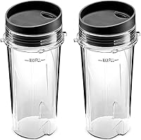 Vista 1 de Ninja - Juego de tazas individuales de 16 onzas para licuadora profesional BL770 BL780 BL660 (paquete de 2)