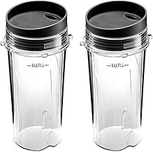 Ninja Single Serve 16-Ounce Cup Set for BL770 BL780 BL660 Professional Blender (Pack of 2)
