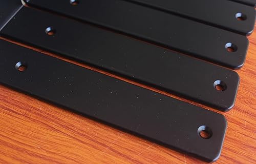 Miniatura 162 de Paquete de 4 soportes en L para estante, 8 pulg. largo x 6 pulg. alto x 1.5 pulg. ancho, grosor 03/64 pulg., soporte de hierro, metal, industrial