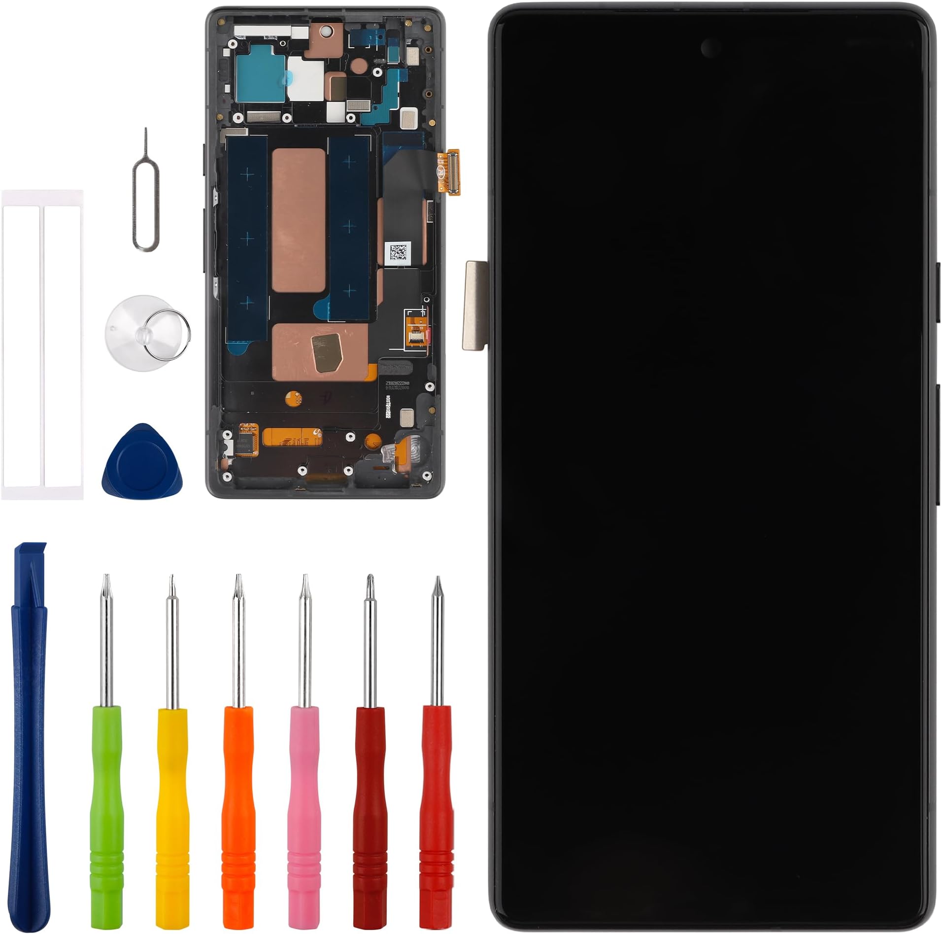 Replacement LCD Display Compatible with Google Pixel 7A LCD Touch Screen with Toolkit with Bezel, with Bezel, No Fingerprint