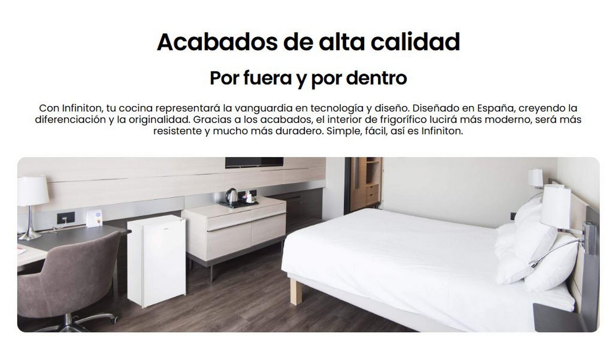 INFINITON FG-A85B - Frigorifico una puerta | Color Blanco | Alto 85cm | Capacidad 92 Litros | Temperatura regulable | Luz LED | Clase A+/F — view 6