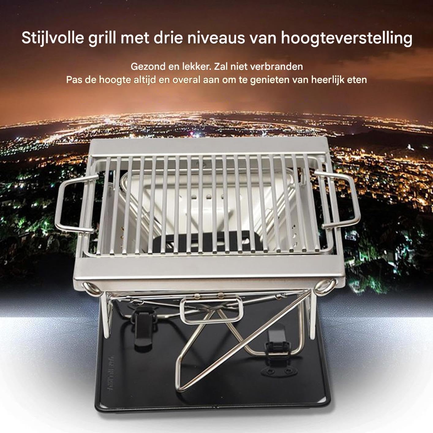 Przenośny grill na węgiel drzewny, składany grill na zewnątrz, na piknik, na imprezy w parku, gotowanie na podwórku, kompaktowy grill kempingowy, łatwy montaż sprzętu do grillowania