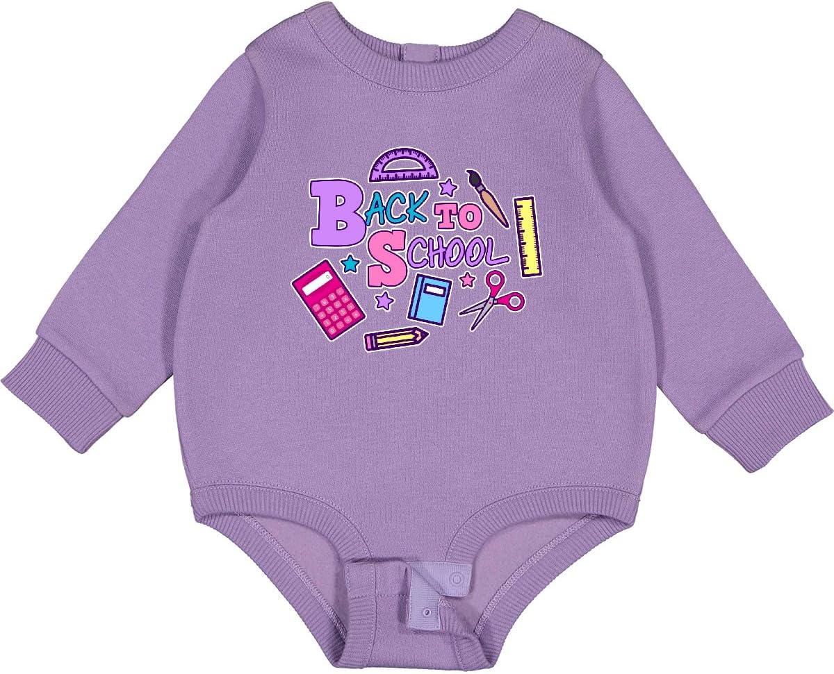 inktastic Back To School with School Supplies Baby Fleece Bodysuit