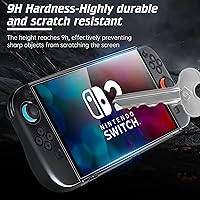 Vista 4 de BJKing 3-Pack Screen Protector Tempered Glass for Nintendo Switch 2 [7.9 inch], Transparent HD Clear-9H Hardness Tempered Glass, Bubble Free, Touch