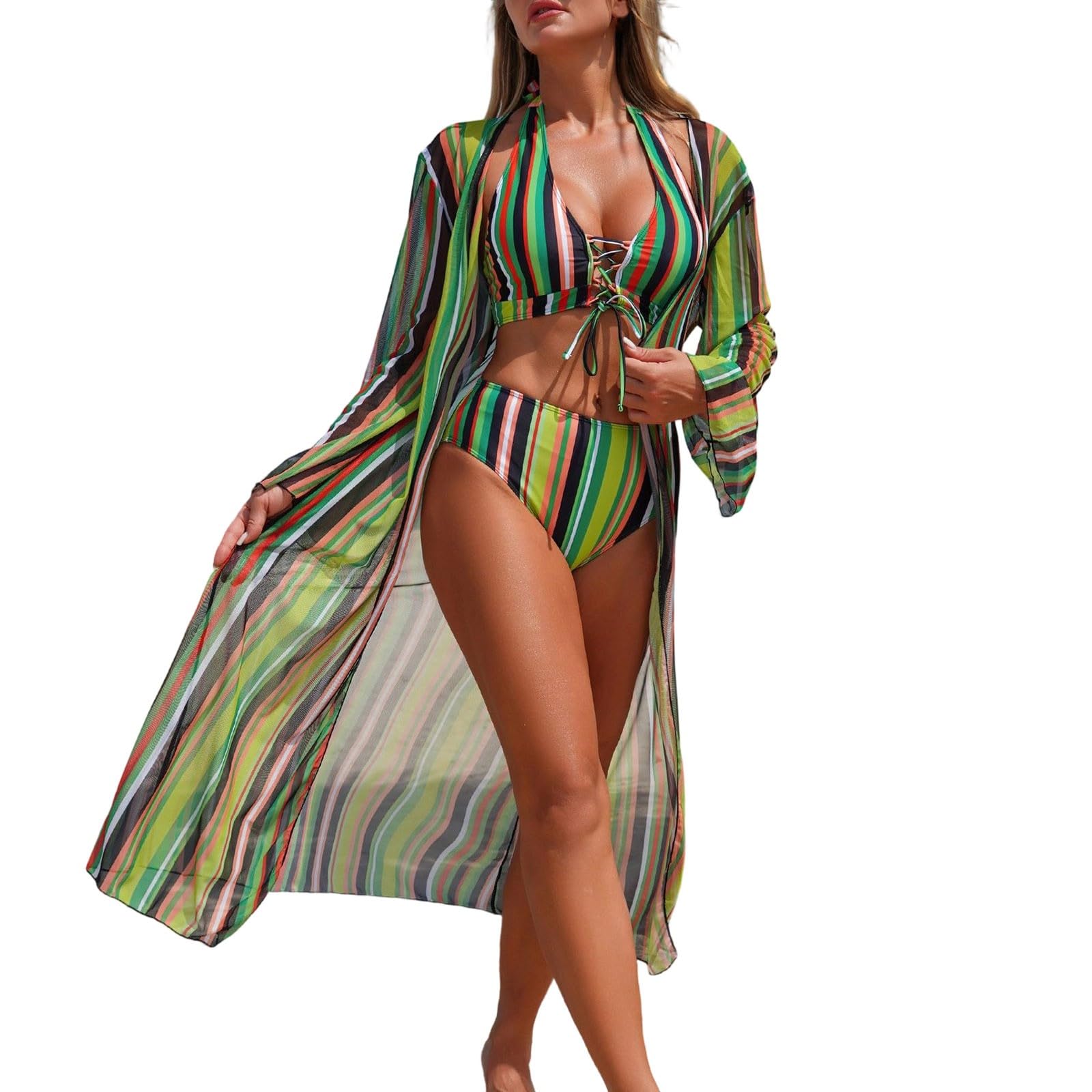 Maillot de bain tankini 3 pièces tendance avec cache-maillot pour vos soirées piscine - 8
