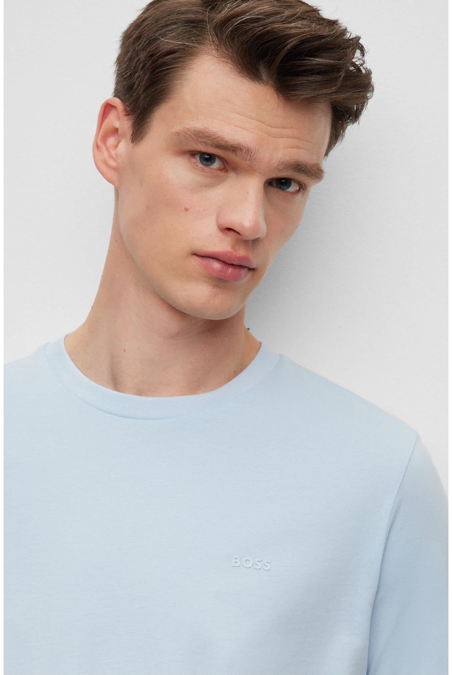Boss Chest Logo Soft Jersey Crew Neck T-Shirt T-Shirt Uomo (Pacco da 1)